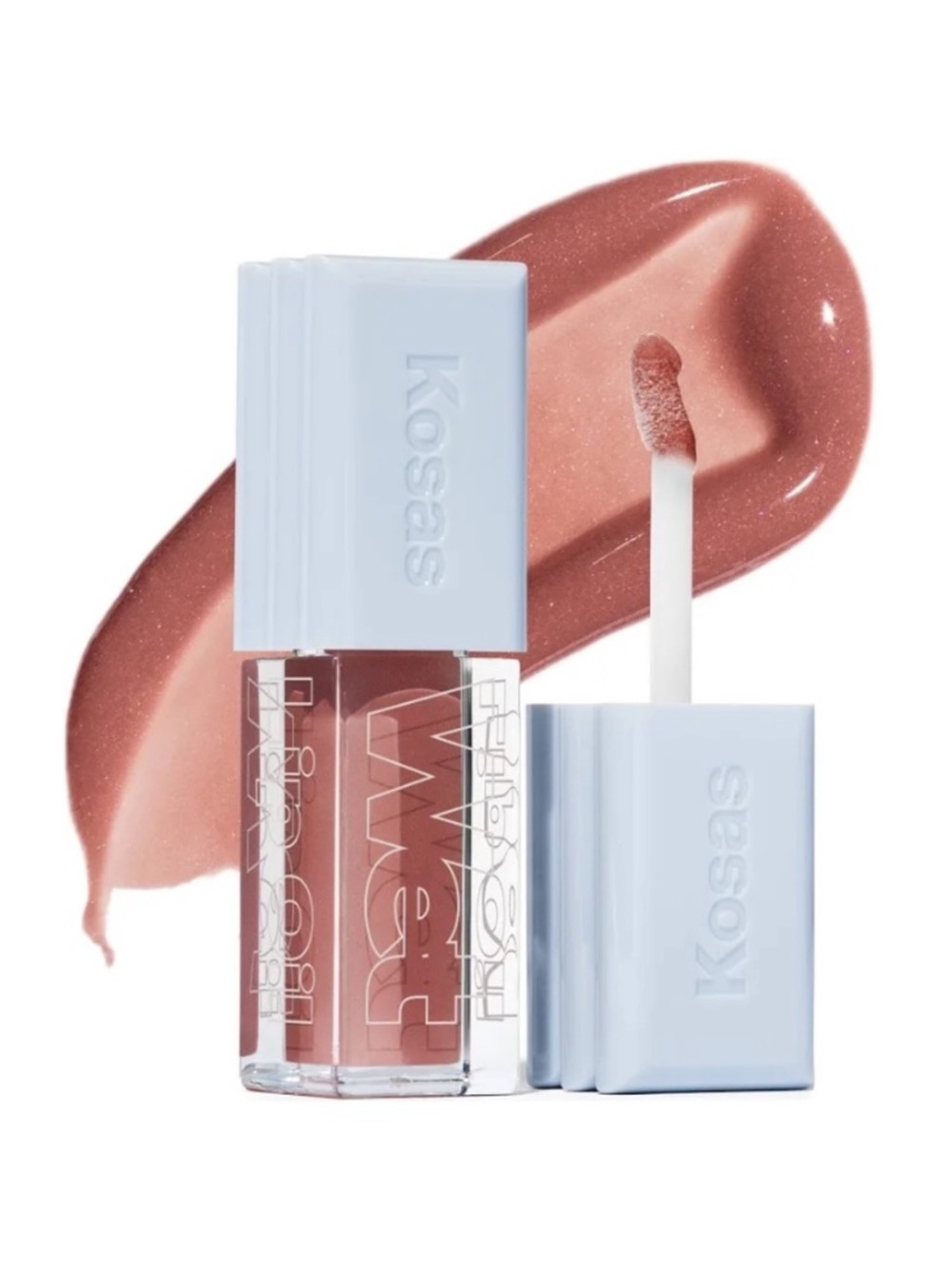 Kosas Wet Lip Oil Plumping Peptide Lip Treatment Gloss in Unbuttoned 4.6 ml